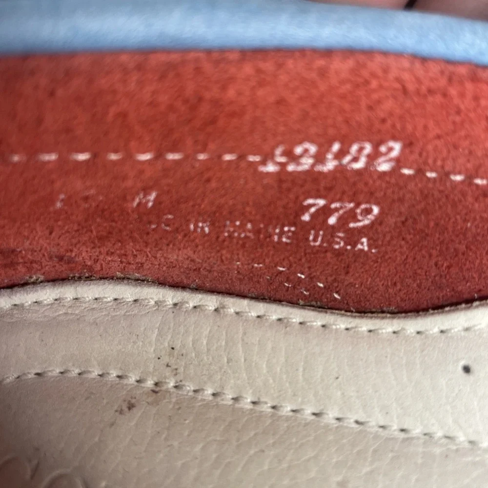 Cole Haan Mens Boat Shoes Size 10 M Red White Blue Leather Lace Up Deck Loafers